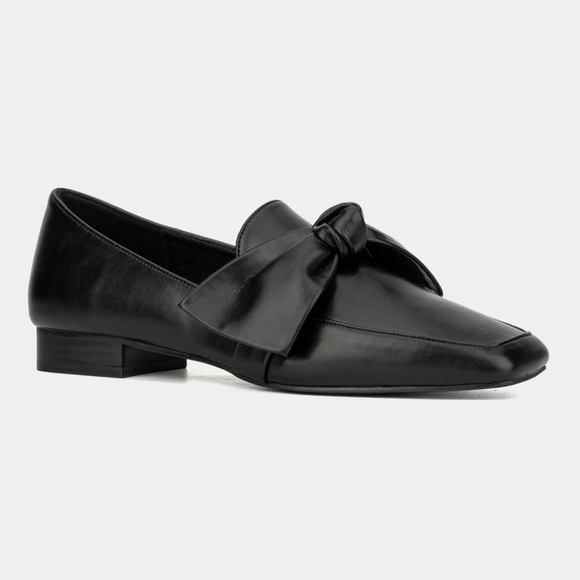 NWT New York & Company Dominca Bow Detail Loafers in Black - Size 11 - Picture 1 of 6